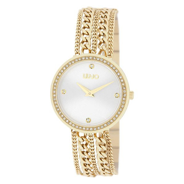 Orologio Donna Liu Jo Chains TLJ1832 – Acciaio Dorato con Cristalli e Bracciale Multichain
