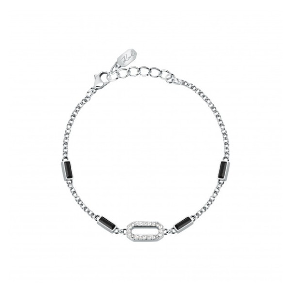 Bracciale Donna Karl Lagerfeld Crystals KLAYC21 – Acciaio Silver con Cristalli Bianchi e Neri