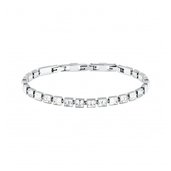 Bracciale Unisex Karl Lagerfeld Crystals KLAYC24 – Acciaio Rodiato con Cristalli Bianchi