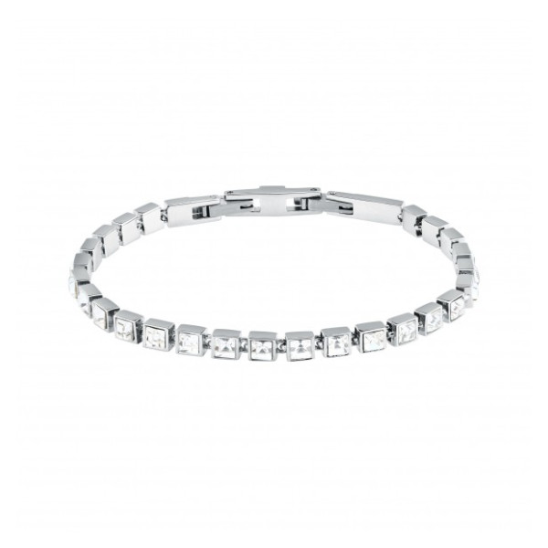 Bracciale Karl Lagerfeld Crystals KLAYC28 – Acciaio Rodiato con Cristalli Bianchi