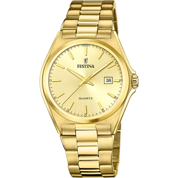Orologio Festina F20555/3 – Solo Tempo in Acciaio Dorato con Quadrante Champagne