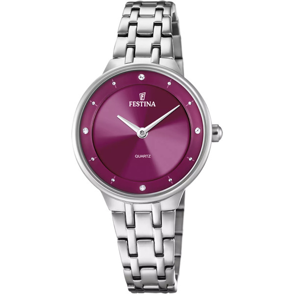 Orologio Festina F20600/2 – Solo Tempo Donna con Quadrante Bordeaux e Bracciale in Acciaio