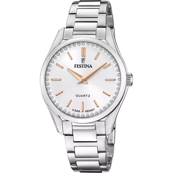 Orologio Festina Mademoiselle F20583/1 – Donna con Quadrante Argento e Bracciale in Acciaio Inox