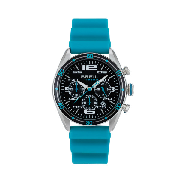 Breil SCORE EW0756 – Cronografo Uomo Sportivo con Cinturino Turchese in Silicone