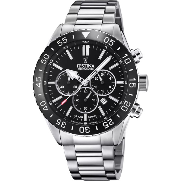 Orologio Uomo Festina F20575/3 – Acciaio, Quadrante Nero, Eleganza e Prestazioni