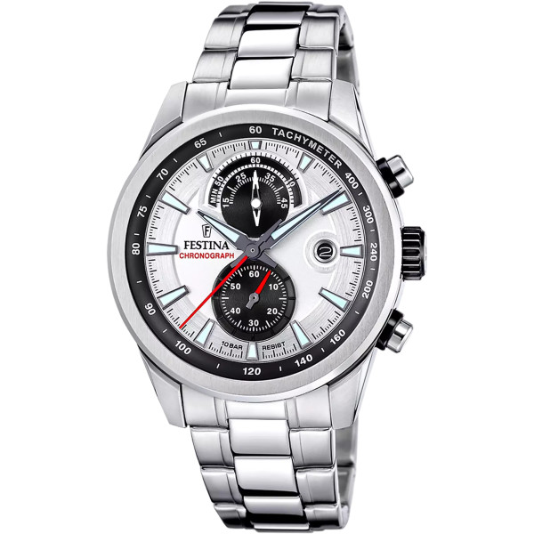 Orologio Uomo Festina Timeless Chronograph F20694/1 – Acciaio 316L, Quadrante Grigio, Stile ed Eleganza