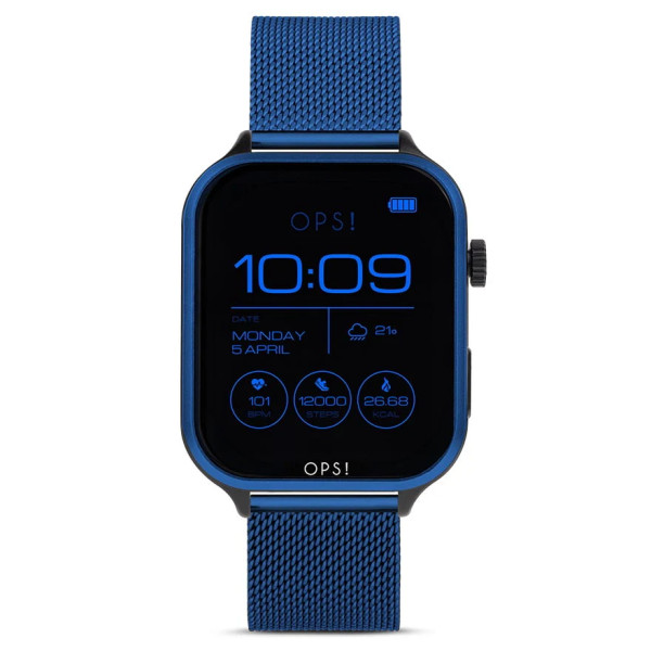 Smartwatch OPS!SMART Call Pro OPSSW‑59 – 44 mm Acciaio Mesh Nero, Display 1,95″ AMOLED
