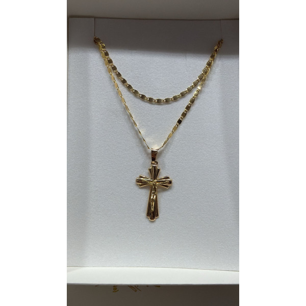 750 ‰ Collana in Oro con Crocifisso – 60 cm
