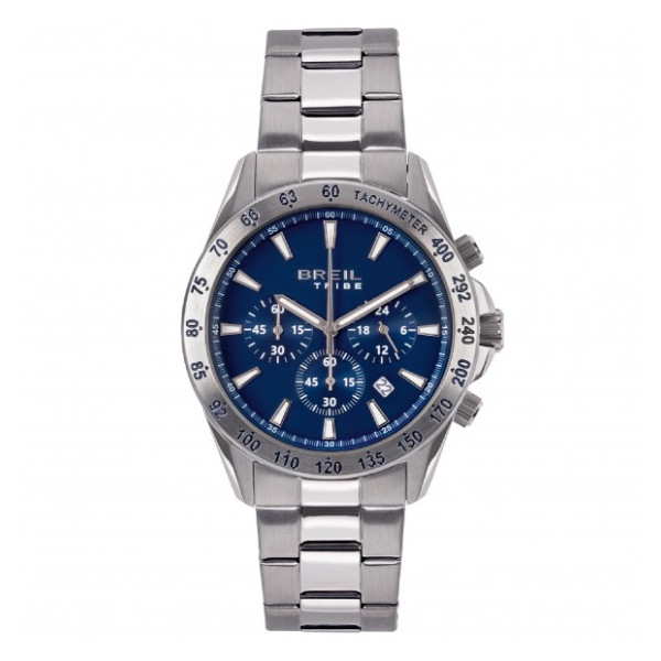 Orologio Breil Sideline EW0778 Cronografo Uomo Sportivo Blu 43 mm Bracciale Acciaio