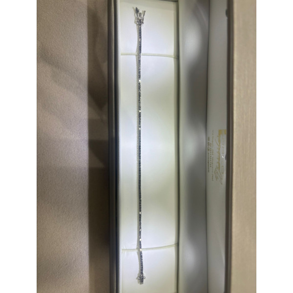 Bracciale Tennis in oro 750 con diamanti neri – 18 cm