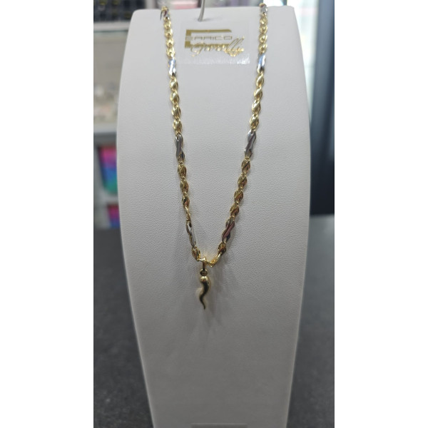 Collana 60 cm con Corno in Oro 750