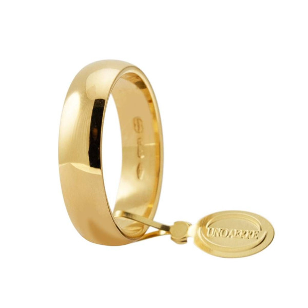 Fede UNOAERRE Mantovana Lucida 6 Grammi Oro 18 Carati – Art. 1656