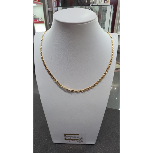 Collana Bicolore con Croce Bicolore in Oro 18 kt – Eleganza e Fede in un Gioiello Unico