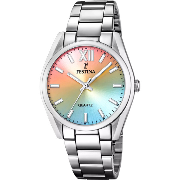 Orologio Donna Festina Boyfriend Alegria F20622/H con Quadrante Multicolore e Cinturino in Acciaio Inossidabile