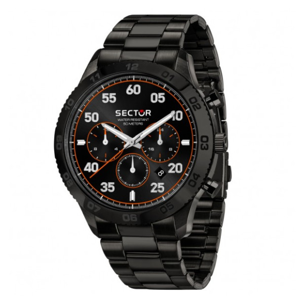 Orologio Uomo Sector 270 R3253578031 - Acciaio Silver & Quadrante Nero con Dettagli Rossi