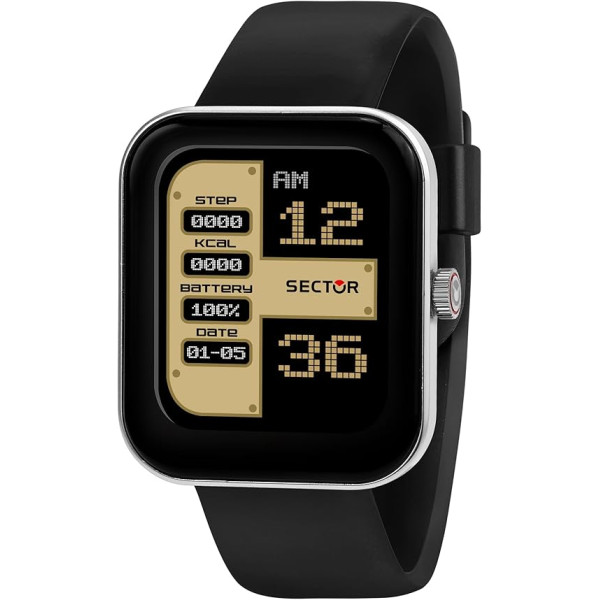 Orologio Sector S-03 R3251294001- Cinturino Silicone Nero e Quadrante Sportivo