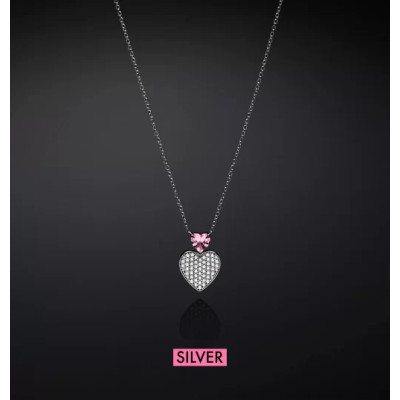 Collana Cuori Silver Pink...