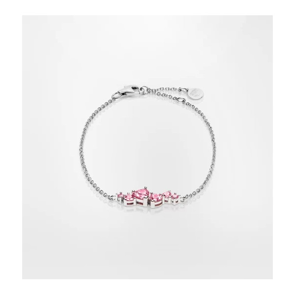Bracciale Chiara Ferragni Silver Pink J19AXD20 – Eleganza Romantica in Argento 925 con Cuori e Zirconi Rosa