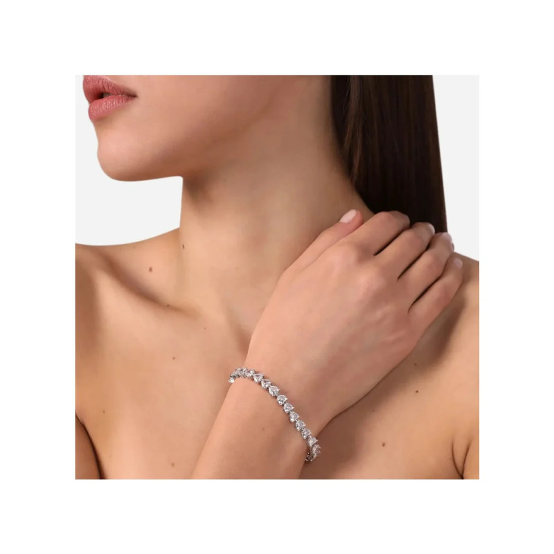 Bracciale Donna Infinito In Argento Con Zirconia Cubica - Regolabile, Regalo Amicizia Per Compleanno O San Valentino