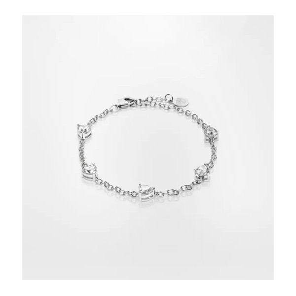 Bracciale Chiara Ferragni Silver Cuoricini J19AXD18 – Eleganza in Argento 925 con Cuoricini e Zirconi Bianchi