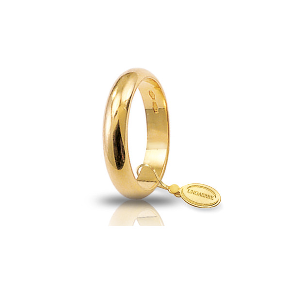 Fede Nuziale Classica in Oro Giallo  6 gr.750‰- Art. 60 AFN UNOAERRE