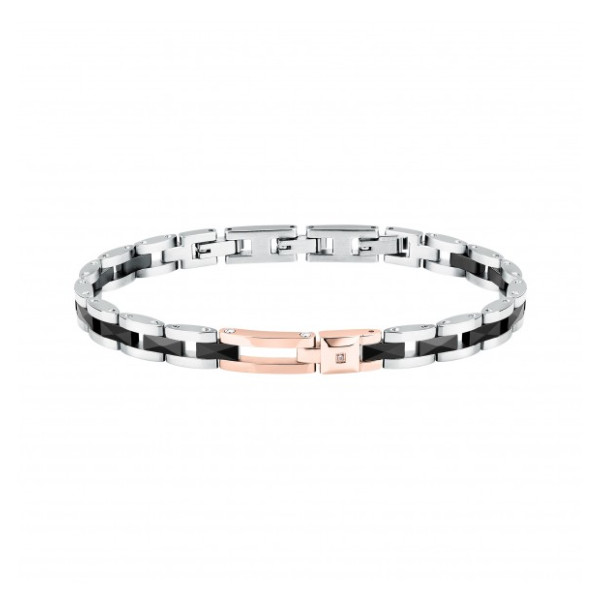 Bracciale Sector Ceramic SAFR47 Uomo – Acciaio, Ceramica e Rose Gold
